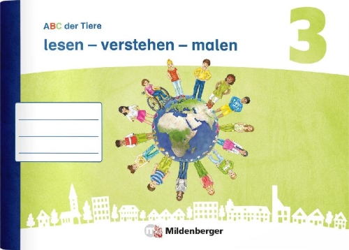 Buchcover und Innenansicht für das Buch: ABC der Tiere 3 Neubearbeitung · lesen - verstehen - malen