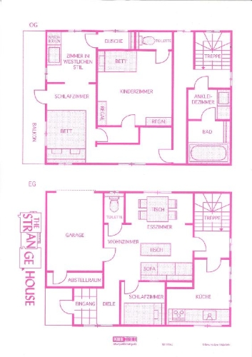 Buchcover und Innenansicht für das Buch: The Strange House 01