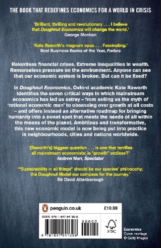 Buchcover und Innenansicht für das Buch: Doughnut Economics