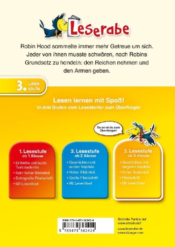 Buchcover und Innenansicht für das Buch: Robin Hood, König der Wälder - Leserabe 3. Klasse - Erstlesebuch für Kinder ab 8 Jahren