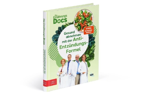Buchcover und Innenansicht für das Buch: Die Ernährungs-Docs - Gesund abnehmen mit der Anti-Entzündungs-Formel
