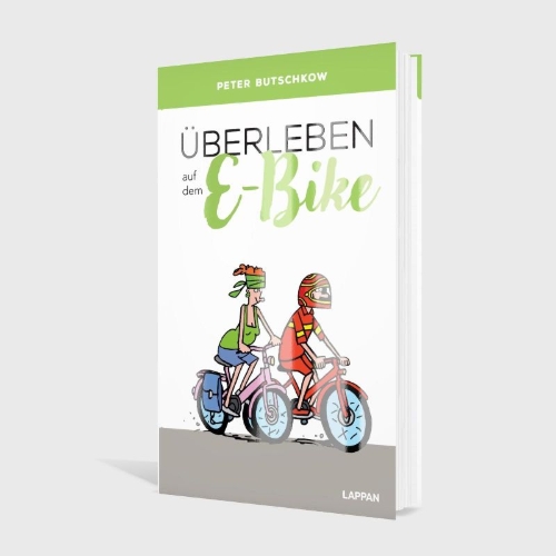 Buchcover und Innenansicht für das Buch: Überleben auf dem E-Bike