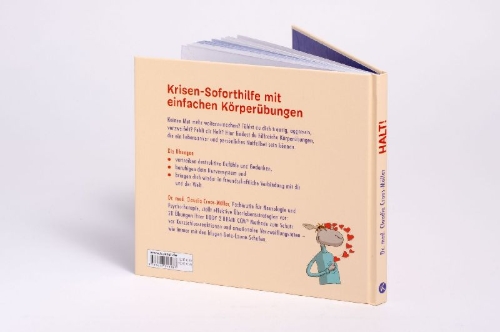 Buchcover und Innenansicht für das Buch: Halt! Das kleine Überlebensbuch