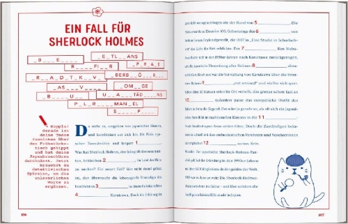 Buchcover und Innenansicht für das Buch: DUMONTs Fantastische Rätselreise Japan
