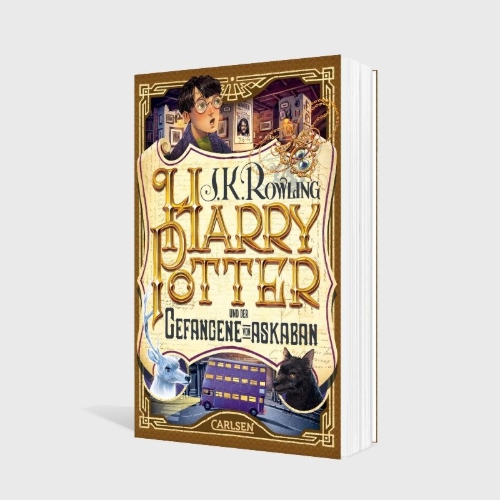 Buchcover und Innenansicht für das Buch: Harry Potter and the Prisoner of Azkaban