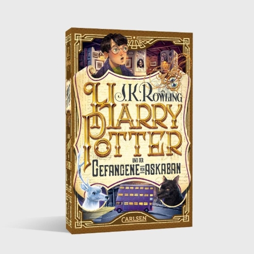 Buchcover und Innenansicht für das Buch: Harry Potter and the Prisoner of Azkaban
