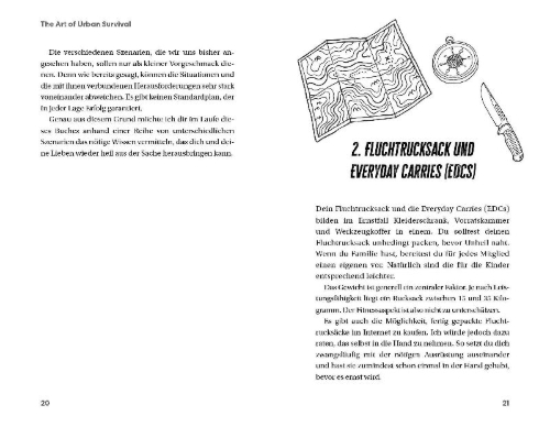 Buchcover und Innenansicht für das Buch: The Art of Urban Survival
