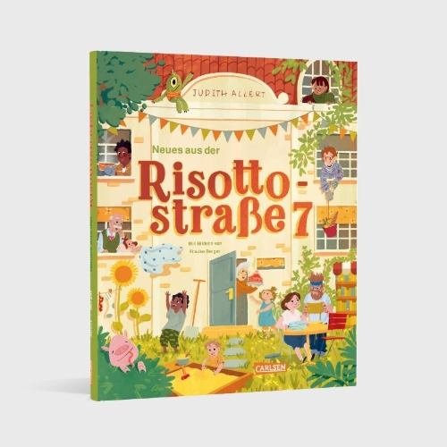Buchcover und Innenansicht für das Buch: Neues aus der Risottostraße 7