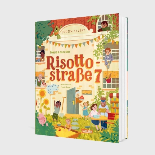 Buchcover und Innenansicht für das Buch: Neues aus der Risottostraße 7