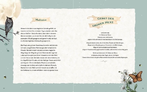 Buchcover und Innenansicht für das Buch: The Green Witch Illustrated: An Enchanting Immersion Into the Magic of Natural Witchcraft