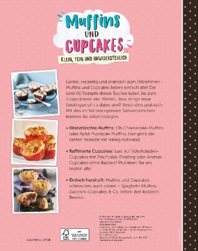 Buchcover und Innenansicht für das Buch: Back-Set Muffins & Cupcakes. Klein, fein und unwiederstehlich