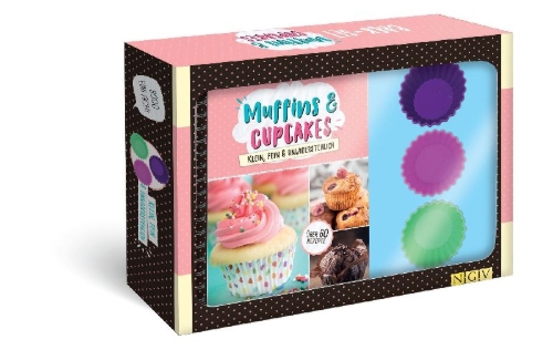Buchcover und Innenansicht für das Buch: Back-Set Muffins & Cupcakes. Klein, fein und unwiederstehlich