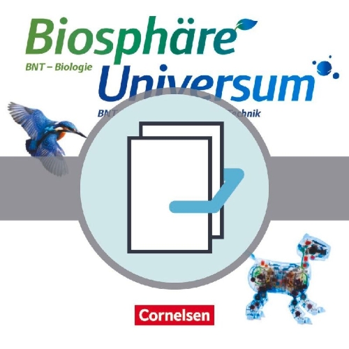 Buchcover und Innenansicht für das Buch: Biosphäre Sekundarstufe 5./6. Schuljahr. Naturphänomene und Technik - Schülerbücher "Biosphäre" und "Universum Physik". Baden-Württemberg