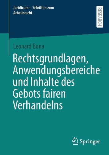Buchcover und Innenansicht für das Buch: Rechtsgrundlagen, Anwendungsbereiche und Inhalte des Gebots fairen Verhandelns