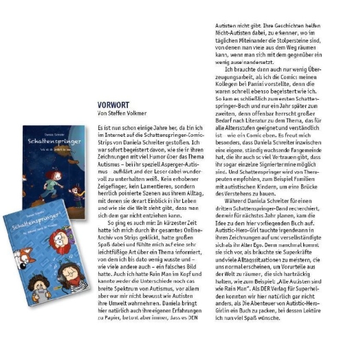Buchcover und Innenansicht für das Buch: Die Abenteuer von Autistic Hero-Girl