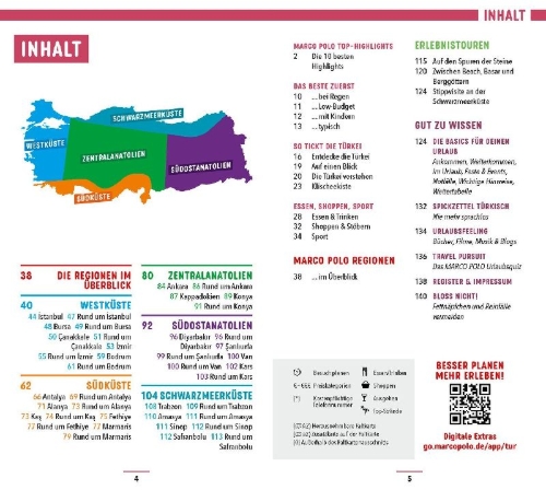 Buchcover und Innenansicht für das Buch: MARCO POLO Reiseführer Türkei