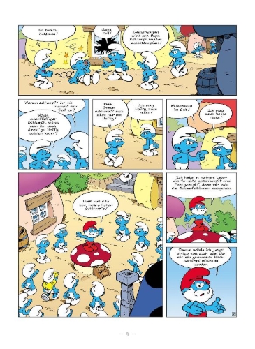 Buchcover und Innenansicht für das Buch: Les Schtroumpfs 43