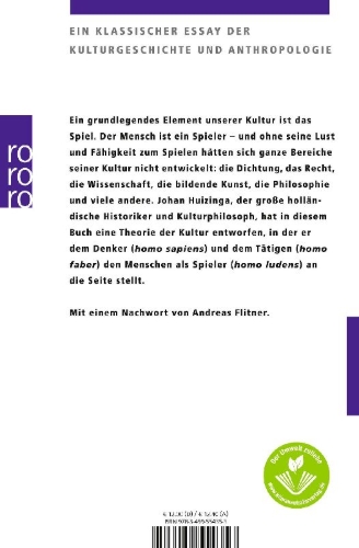 Buchcover und Innenansicht für das Buch: Homo Ludens