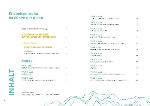 Buchcover und Innenansicht für das Buch: Nationalpark Triglav, Soca & Isonzo