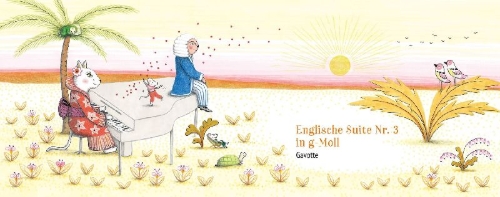 Buchcover und Innenansicht für das Buch: Ich entdecke J. S. Bach - Pappbilderbuch mit hochwertigem Sound (Mein kleines Klangbuch)