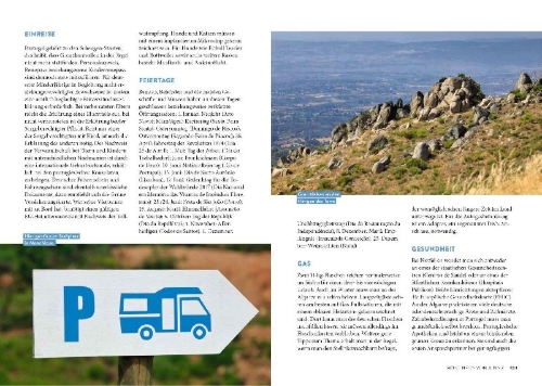 Buchcover und Innenansicht für das Buch: Portugal mit dem Wohnmobil