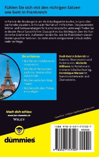 Buchcover und Innenansicht für das Buch: Reise-Sprachführer Französisch für Dummies