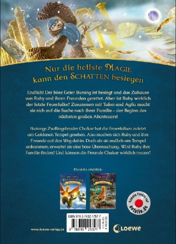 Buchcover und Innenansicht für das Buch: The Last Firehawk - The Golden Temple