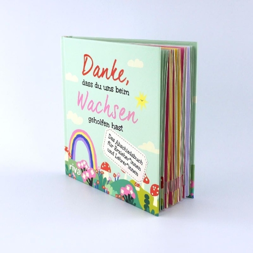 Buchcover und Innenansicht für das Buch: Danke, dass du uns beim Wachsen geholfen hast