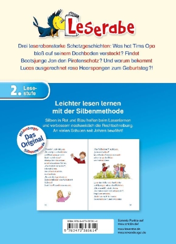 Buchcover und Innenansicht für das Buch: Schatzgeschichten - Leserabe 2. Klasse - Erstlesebuch für Kinder ab 7 Jahren