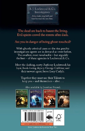 Buchcover und Innenansicht für das Buch: Lockwood & Co 01: The Screaming Staircase