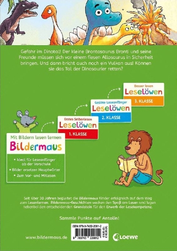 Buchcover und Innenansicht für das Buch: Bildermaus - Rettung für die Dinos
