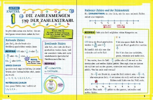 Buchcover und Innenansicht für das Buch: The Big Fat Middle School Math Workbook