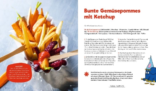 Buchcover und Innenansicht für das Buch: Kochen und backen mit der Maus