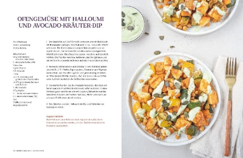 Buchcover und Innenansicht für das Buch: Happy Mom Food