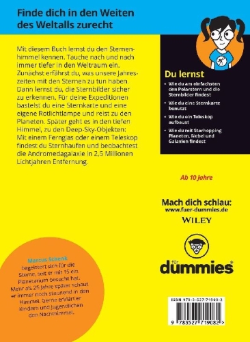Buchcover und Innenansicht für das Buch: Mein Weg zu den Sternen für Dummies Junior