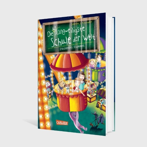 Buchcover und Innenansicht für das Buch: Die unlangweiligste Schule der Welt 11: Pausenlos Rummel
