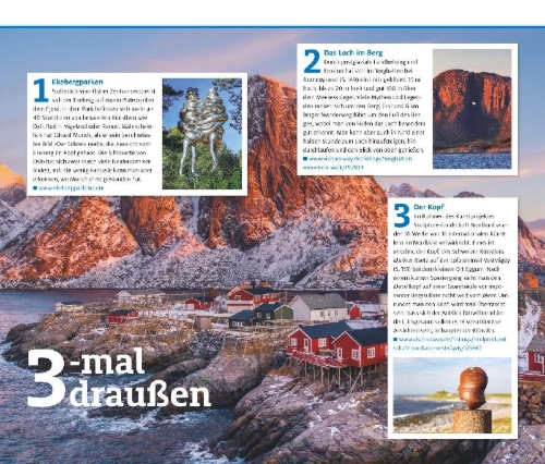 Buchcover und Innenansicht für das Buch: ADAC Reiseführer plus Norwegen