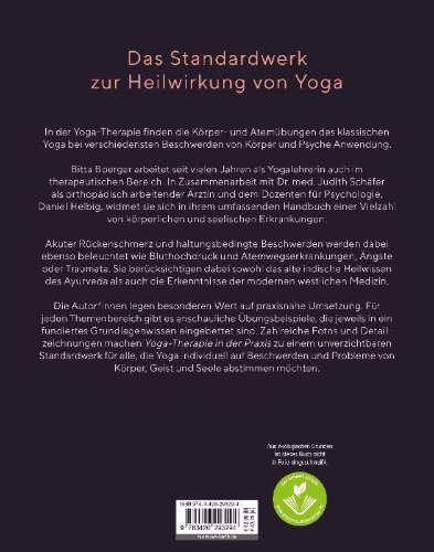 Buchcover und Innenansicht für das Buch: Yoga-Therapie in der Praxis