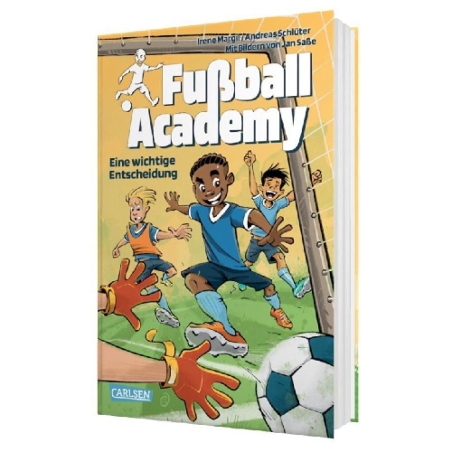Buchcover und Innenansicht für das Buch: Fußball Academy 1: Eine wichtige Entscheidung