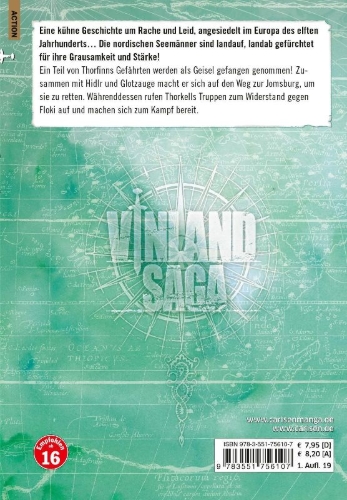 Buchcover und Innenansicht für das Buch: Vinland Saga