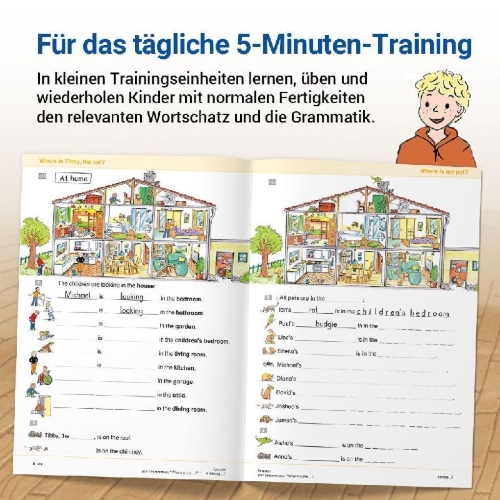 Buchcover und Innenansicht für das Buch: Das Übungsheft Englisch 4