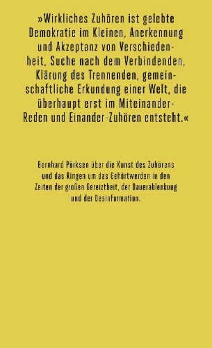 Buchcover und Innenansicht für das Buch: Zuhören