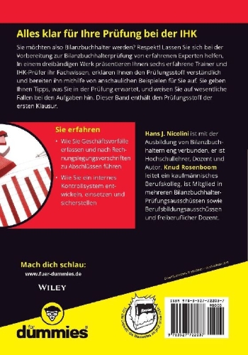 Buchcover und Innenansicht für das Buch: Bilanzbuchhalter-Prüfung Band I für Dummies
