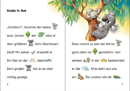 Buchcover und Innenansicht für das Buch: Bildermaus - Geschichten vom kleinen Koala