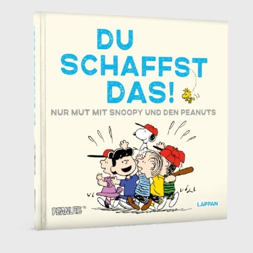 Buchcover und Innenansicht für das Buch: Peanuts Geschenkbuch: Du schaffst das!