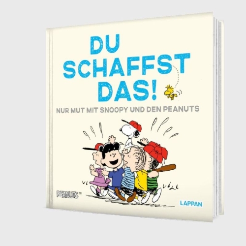 Buchcover und Innenansicht für das Buch: Peanuts Geschenkbuch: Du schaffst das!