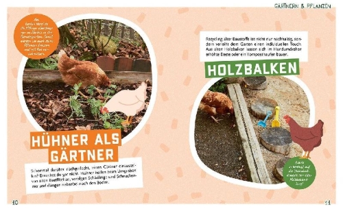 Buchcover und Innenansicht für das Buch: Es grünt so grün! Geniale Lifehacks für Gartenliebhaber