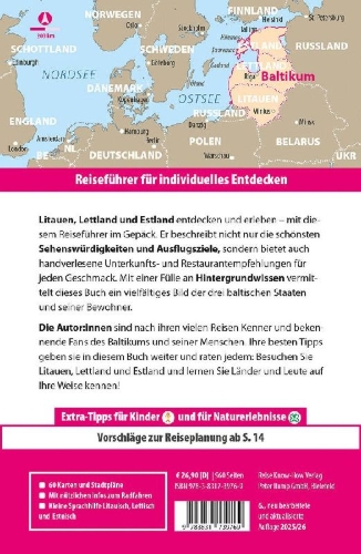 Buchcover und Innenansicht für das Buch: Reise Know-How Reiseführer Baltikum: Estland, Lettland, Litauen