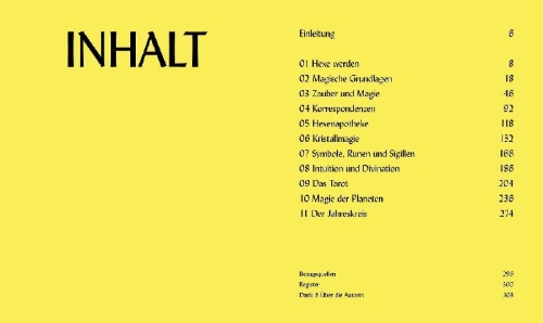 Buchcover und Innenansicht für das Buch: Die Magie der Hexenkunst