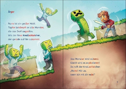 Buchcover und Innenansicht für das Buch: Leselöwen 2. Klasse - Nano und der Knallschleicher